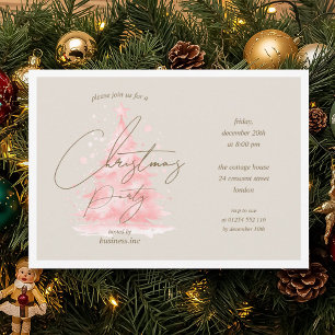 Invitación Fiesta navideña roja corporativa