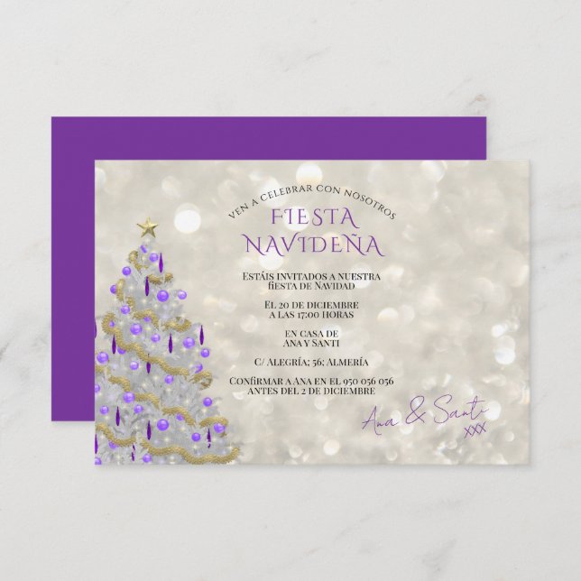 Invitación Fiesta Navideña Soæ (Anverso / Reverso)