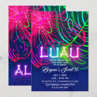 Fiesta Neon Aloha Noche Tropical Luau Eléctrico