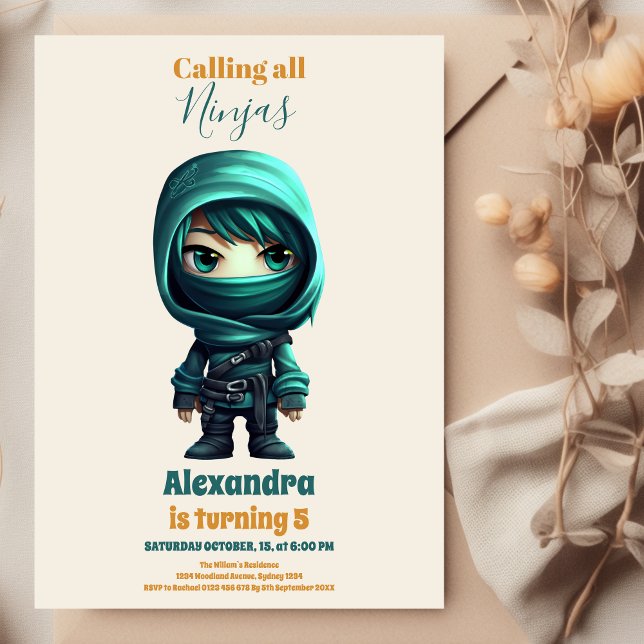 Invitación Fiesta Ninja Birthday Karate (Subido por el creador)