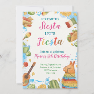 Invitación Fiesta No hay tiempo para la Siesta