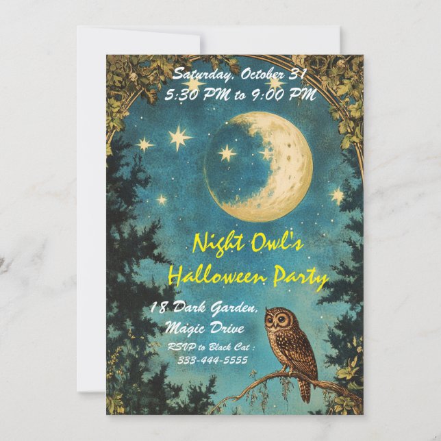 INVITACIÓN FIESTA NOCTURNA DE LA LUNA COMPLETA HALLOWEB (Reverso)