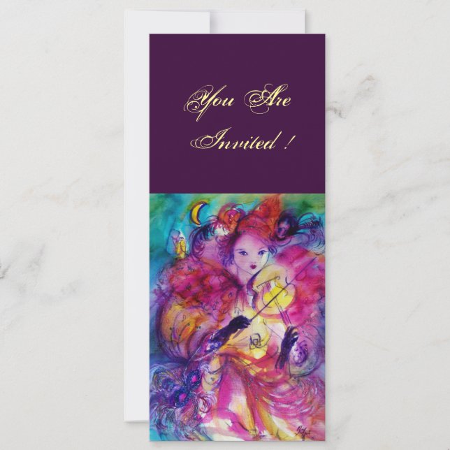 INVITACIÓN FIESTA NOCTURNA DE MÁSCARAS (Anverso)