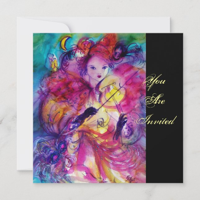 INVITACIÓN FIESTA NOCTURNA DE MÁSCARAS (Anverso)