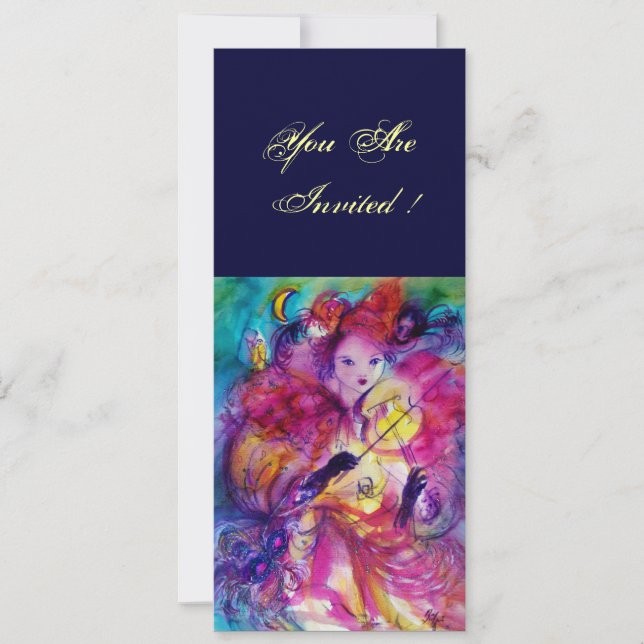 INVITACIÓN FIESTA NOCTURNA DE MÁSCARAS (Anverso)