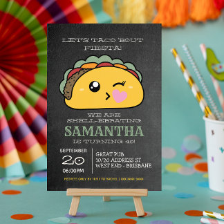 Invitación Fiesta nocturno de Taco