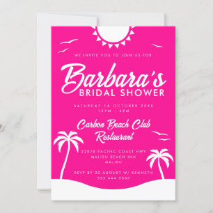 Invitación Fiesta Nodal De Playa De Verano Rosa Girona