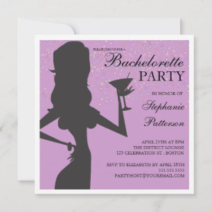 Invitación Fiesta Novia Cocktail Bachelorette Party Invitació