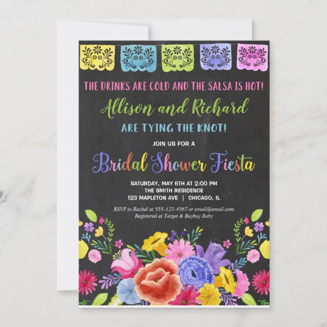 Invitación Fiesta novia ducha parejas código (Anverso)