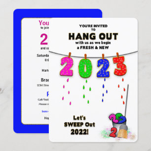 Invitación Fiesta nuevo y colorido de Año Nuevo