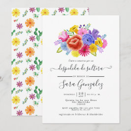 Invitación Fiesta Nupcial Española de Floral en Acuarela