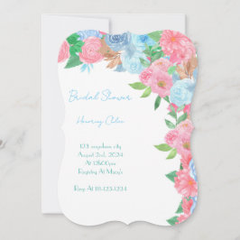 INVITACIÓN FIESTA NUPCIAL FLORAL PASTEL PRIMAVERA VERANO