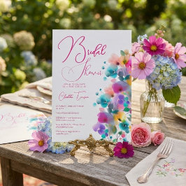 Invitación Fiesta Nupcial Flores Coloridas