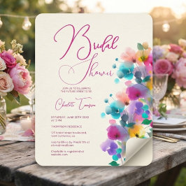 Invitación Fiesta Nupcial Flores Coloridas