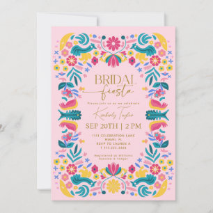 Invitación Fiesta Nupcial Mexicana Fiesta Rosa de Despedida d