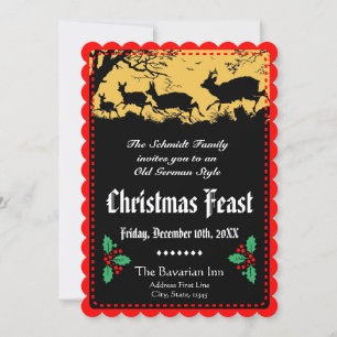 Invitación Fiesta o banquete de antiguos Navidades de estilo