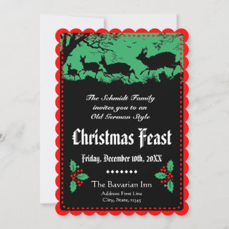 Invitación Fiesta o banquete de antiguos Navidades de estilo