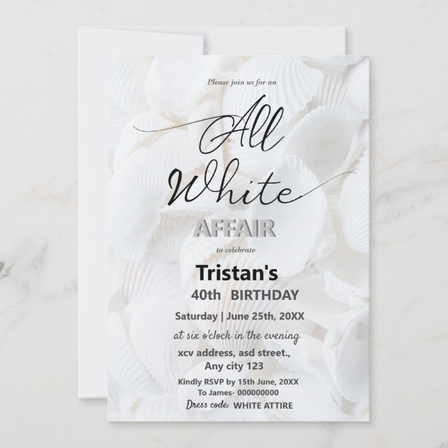 Invitación Fiesta o reunión exclusivamente para blancos (Anverso)