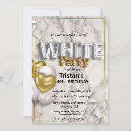 Invitación Fiesta o reunión exclusivamente para blancos