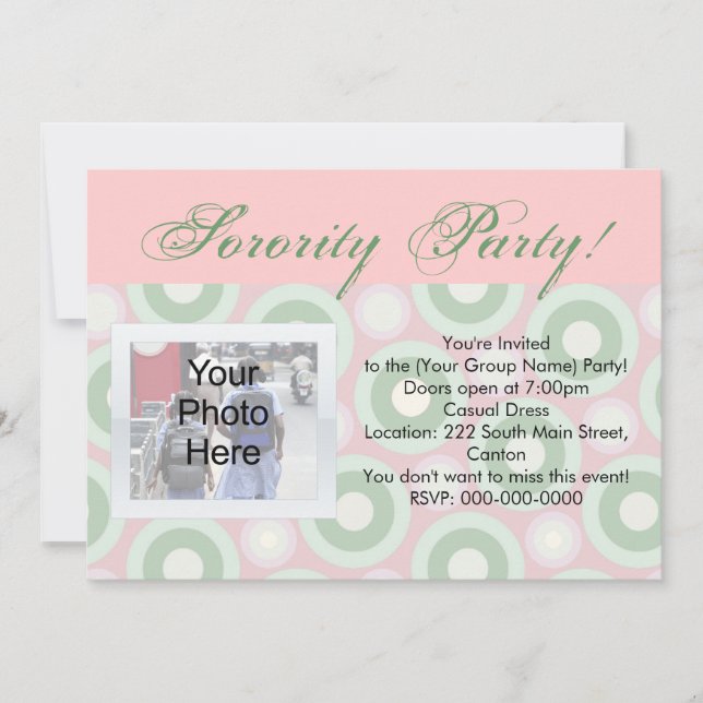 Invitación Fiesta o Rusa (Anverso)