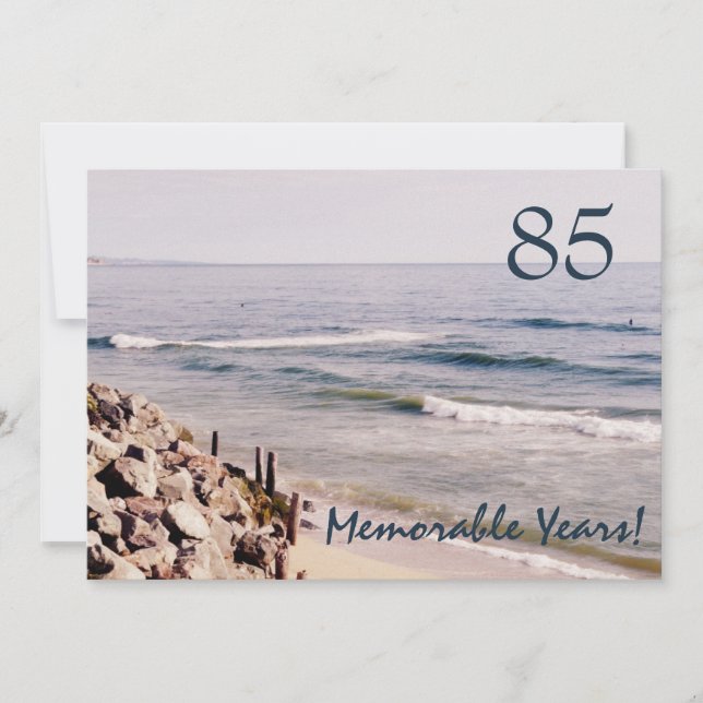 Invitación Fiesta-Océano memorable de 85 años/cumpleaños (Anverso)
