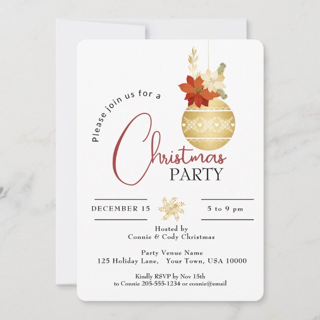 INVITACIÓN FIESTA ORNAMENTAL DE ORLD CHRISTMAS (Anverso)