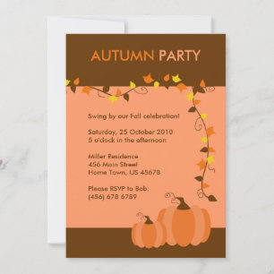 Invitación Fiesta otoño otoño