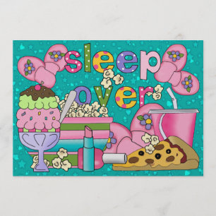 Invitación Fiesta Pajama / Dormir sobre - SRF