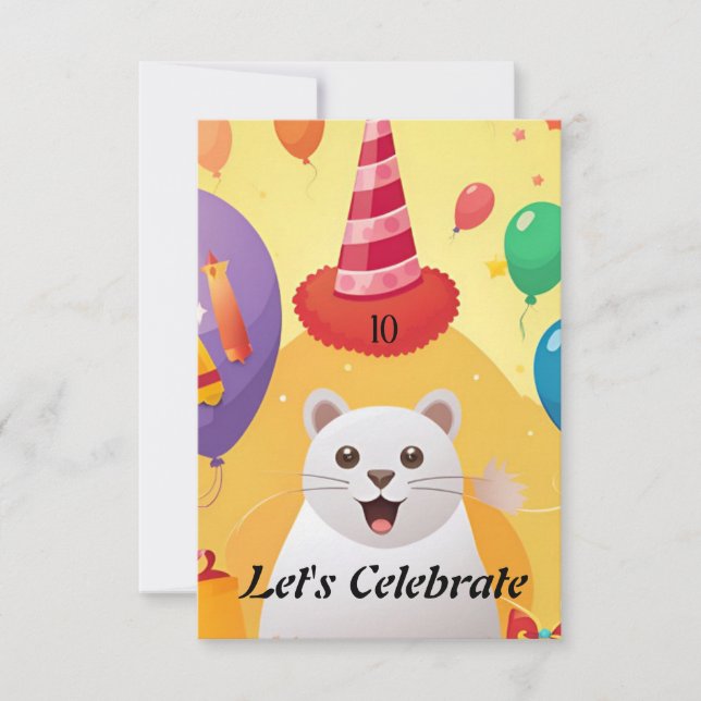 Invitación "Fiesta Palooza: Cumpleaños (Anverso)