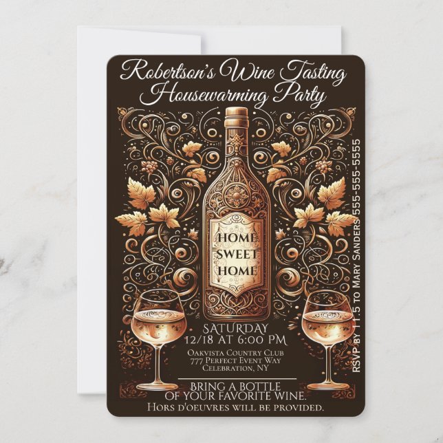 Invitación Fiesta para el calentamiento de la casa (Anverso)