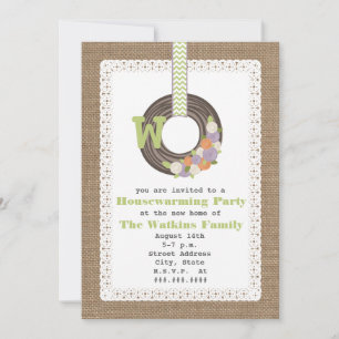 Invitación Fiesta para el calentamiento de la casa inspirado 