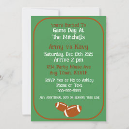 Invitación Fiesta para ver el partido de fútbol