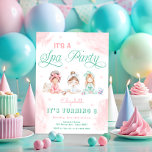 Invitación Fiesta Pastel Kids Cumpleaños<br><div class="desc">El diseño de la Invitación al Aniversario del Fiesta del Spa Pastel Kids es una invitación muy bien hecha que marca el tono para una celebración relajante y glamurosa. Una paleta de colores pastel con tonos rosas, lavanda, verde menta y azul suave crea un ambiente sereno y acogedor. El diseño...</div>