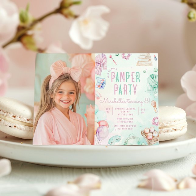 Invitación Fiesta pastor Pastel Glam Foto Fiesta de cumpleaño (Subido por el creador)