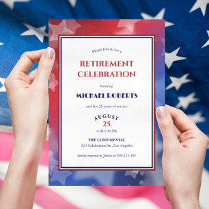 Invitación Fiesta Patriótico de Jubilación Militar de Estados