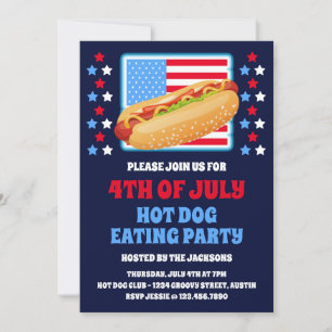 Invitación Fiesta Patriótico del 4 de julio de Perros Calient