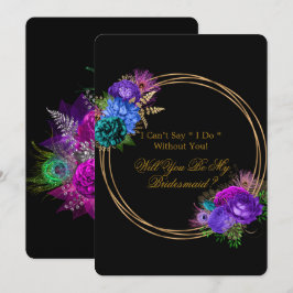 Invitación Fiesta Peacock Peony Serás Mi Novia