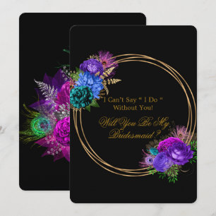 Invitación Fiesta Peacock Peony Serás Mi Novia