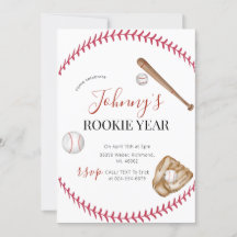 Fiesta personal de cumpleaños simple de béisbol