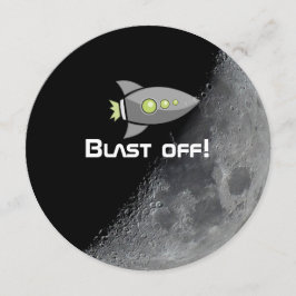 Invitación Fiesta Personalizada con Tema Espacial