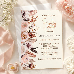 Invitación Fiesta Personalizada de Boho Flores Silvestres par