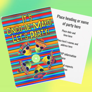 Invitación Fiesta Personalizada de Cinco de Mayo Limón Lima 