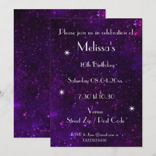 Invitación Fiesta Personalizada de la Galaxia