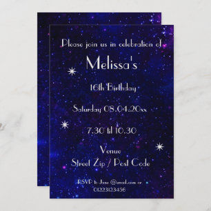 Invitación Fiesta Personalizada de la Galaxia