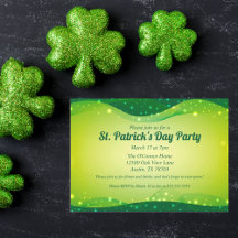 Fiesta personalizada de San Patricio con brillo ve