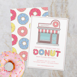 Invitación Fiesta Personalizada en la Tienda de Donas