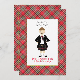 Invitación Fiesta Personalizado de Tartan Clan Plaid de Escoc
