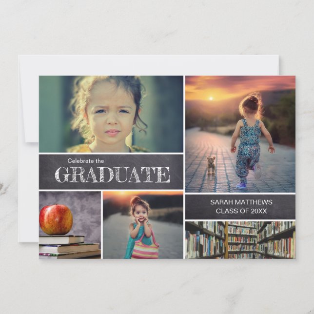 Invitación Fiesta personalizado Foto Graduación de guardería (Anverso)
