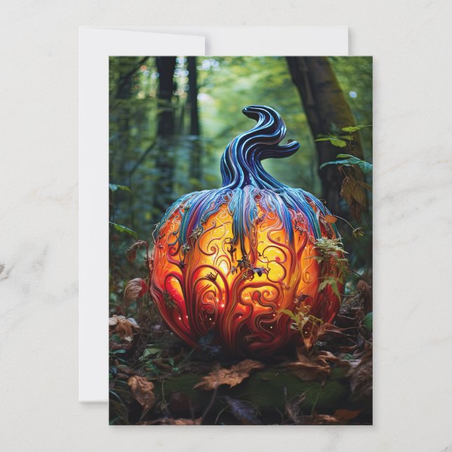 Invitación Fiesta personalizado Halloween Fiancy Pumpkin (Anverso)