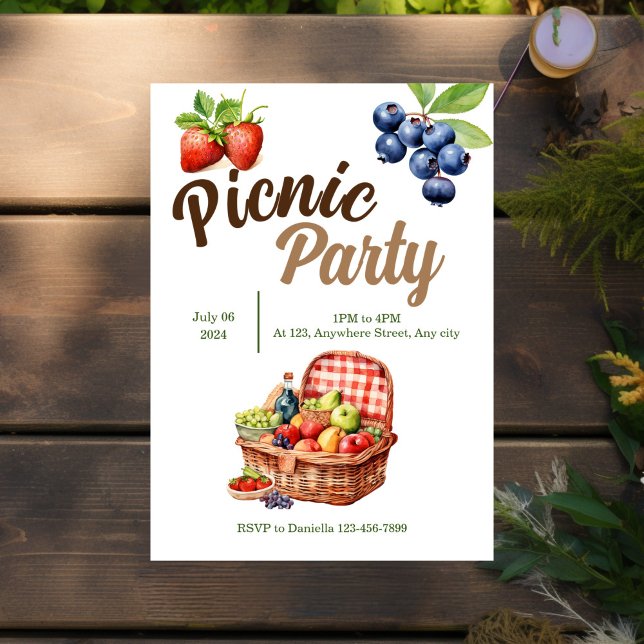 Invitación Fiesta picnic (Subido por el creador)